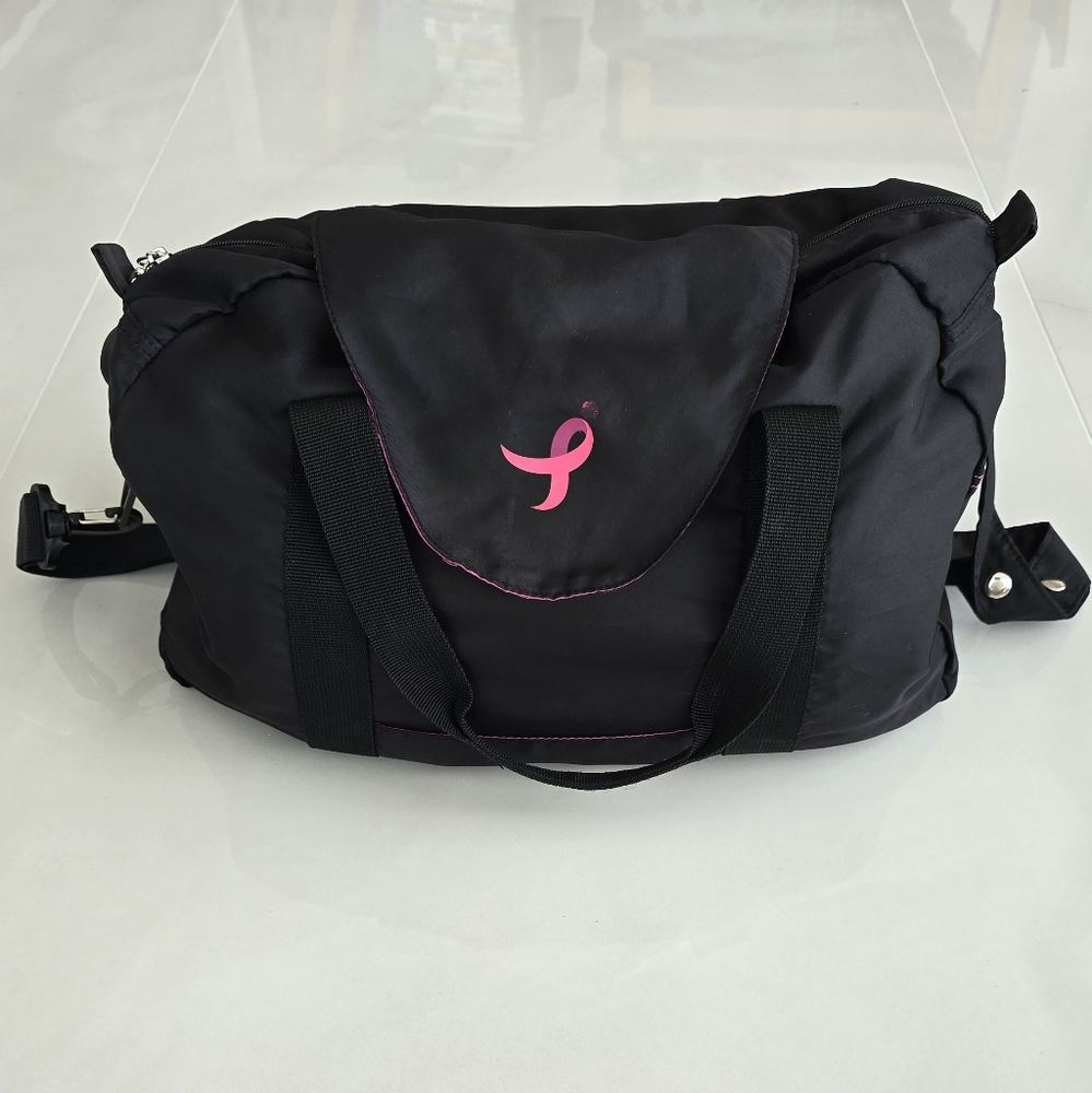 New Balance Gym Bag with Susan G. Komen For the Cure Logo - Black and Pink